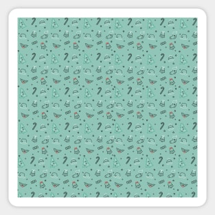 Christmas Elements - Teal Sticker